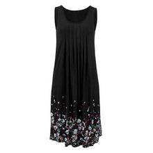 Flower Printing Dress Women O-Neck
