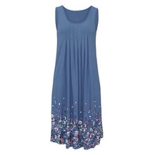 Flower Printing Dress Women O-Neck